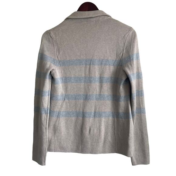 Talbots Women Knit Blazer Jacket S Stripe Shaket Coastal Preppy Old Money Office - Picture 3 of 6